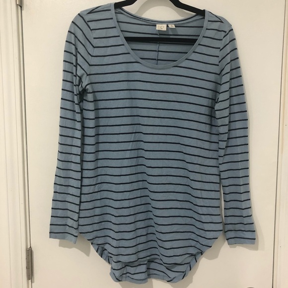 BP Long Sleeve Light Blue & Dark Navy Blue Stripes - Picture 1 of 4